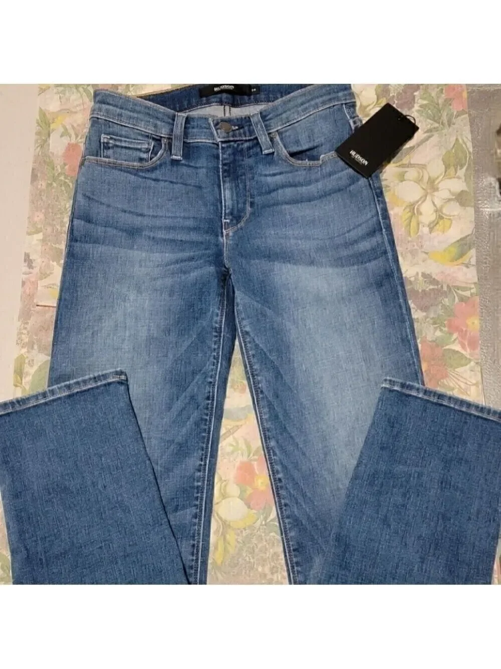 Hudson Nico Mid Rise Cigarette Slim Straight Leg Kick Hem Ankle Jeans Size 24